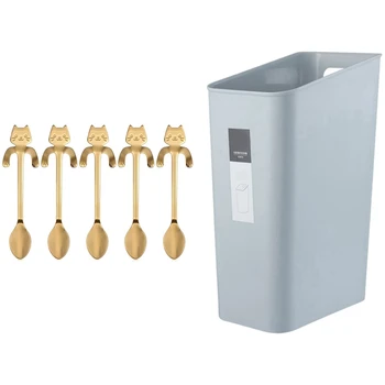 5 Pcs Mini Cat Coffee Spoon,Stainless Steel (5 Gold Mini Cat) & 1x North European Trash Can
5 Pcs Mini Cat Coffee Spoon,Stainless Steel (5 Gold Mini Cat) & 1x North European Trash Can