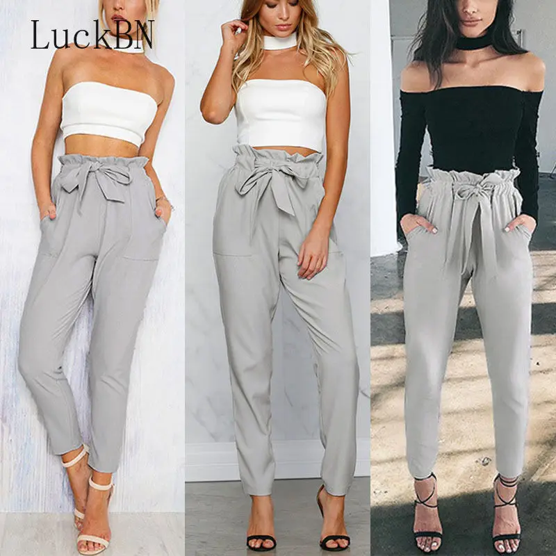 LuckBN Summer Autumn Pants Women's Clothing Casual Harem Pants Elastic High Waist Cropped Length OL Trousers Long Pants Female
LuckBN Summer Autumn Pants Women's Clothing Casual Harem Pants Elastic High Waist Cropped Length OL Trousers Long Pants Female