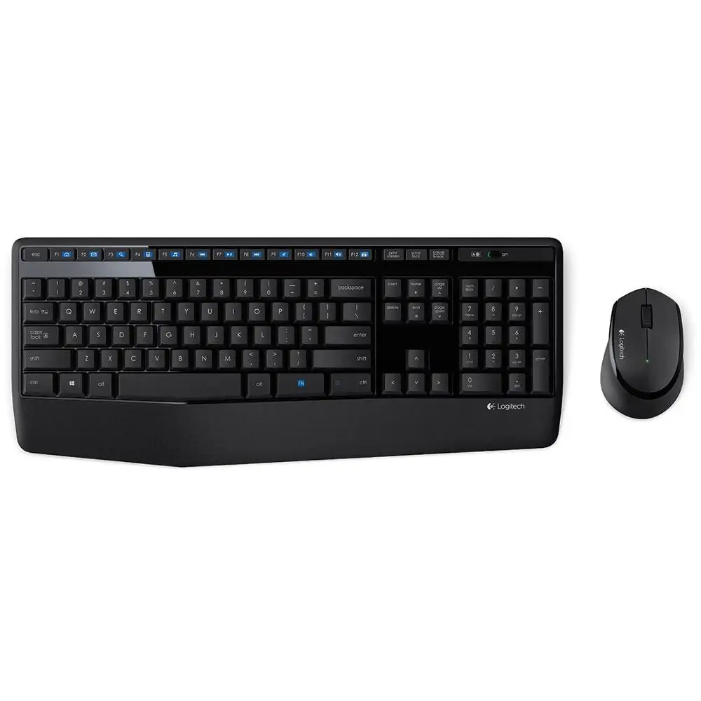 Logitech MK345 Беспроводная Полноразмерная Клавиатура 2 4 ГГц 1000DPI оптическая мышь набор