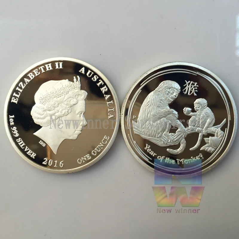 China Zodiac Coin Silver Plated Monkey Commemorative Coins Collectibles For Collection Gifts Business Gifts
China Zodiac Coin Silver Plated Monkey Commemorative Coins Collectibles For Collection Gifts Business Gifts
