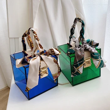Jelly Scarves Bag Luxury Party Handbag Mini Bag for Women 2020 Ins Ladies Acrylic PVC Clear Transparent Fashion Clutches Tote
Jelly Scarves Bag Luxury Party Handbag Mini Bag for Women 2020 Ins Ladies Acrylic PVC Clear Transparent Fashion Clutches Tote