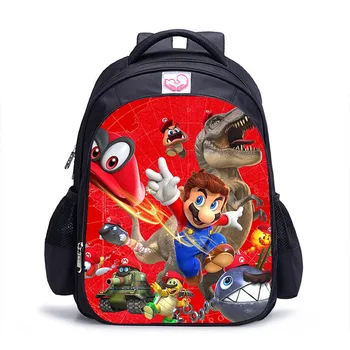 Classics Mario Backpack For Children School Bags Cartoon Game Book Backpack Daily School Mochila Infantil