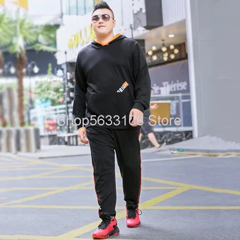 Plus Fat Plus Size Men's Qing Popular Hoodies Wei Pants Letter Printing Two-piece Set
Plus Fat Plus Size Men's Qing Popular Hoodies Wei Pants Letter Printing Two-piece Set