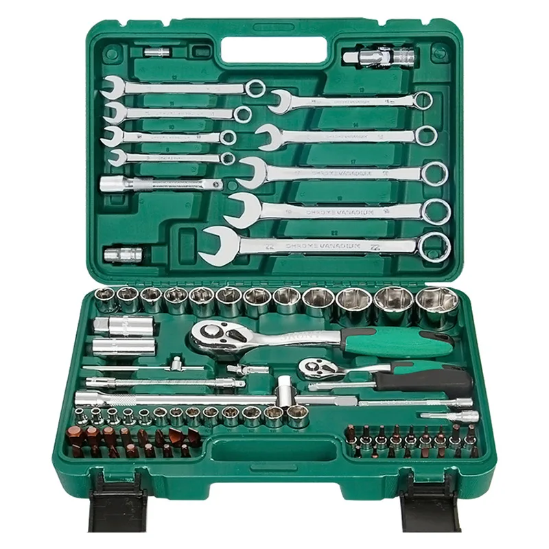 Combination Hand Tool Set 82pcs Wrench Socket Set Hardware Spanner Screwdriver Ratchet Wrench Set Kit Car Repairing Tools
Combination Hand Tool Set 82pcs Wrench Socket Set Hardware Spanner Screwdriver Ratchet Wrench Set Kit Car Repairing Tools