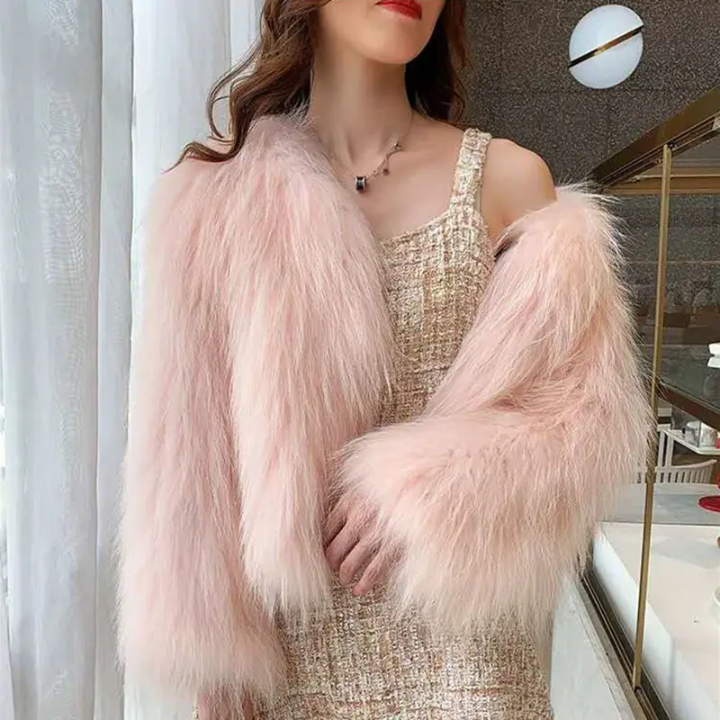 Pink Fall Winter Artificial Fox Faux Fur Grass Lady Loose Coat Women Party Beauty Overcoat Plush Cloth Girl Luxury Top Jacket
Pink Fall Winter Artificial Fox Faux Fur Grass Lady Loose Coat Women Party Beauty Overcoat Plush Cloth Girl Luxury Top Jacket