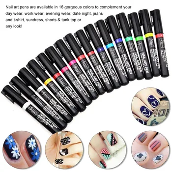 16 Colors/Set Nail Art Pen Set for 3D Nail Decoration Polish Pen Nail Design Drawing Tool Nail Art DIY Polish Pen Nail Art Tool
16 Colors/Set Nail Art Pen Set for 3D Nail Decoration Polish Pen Nail Design Drawing Tool Nail Art DIY Polish Pen Nail Art Tool