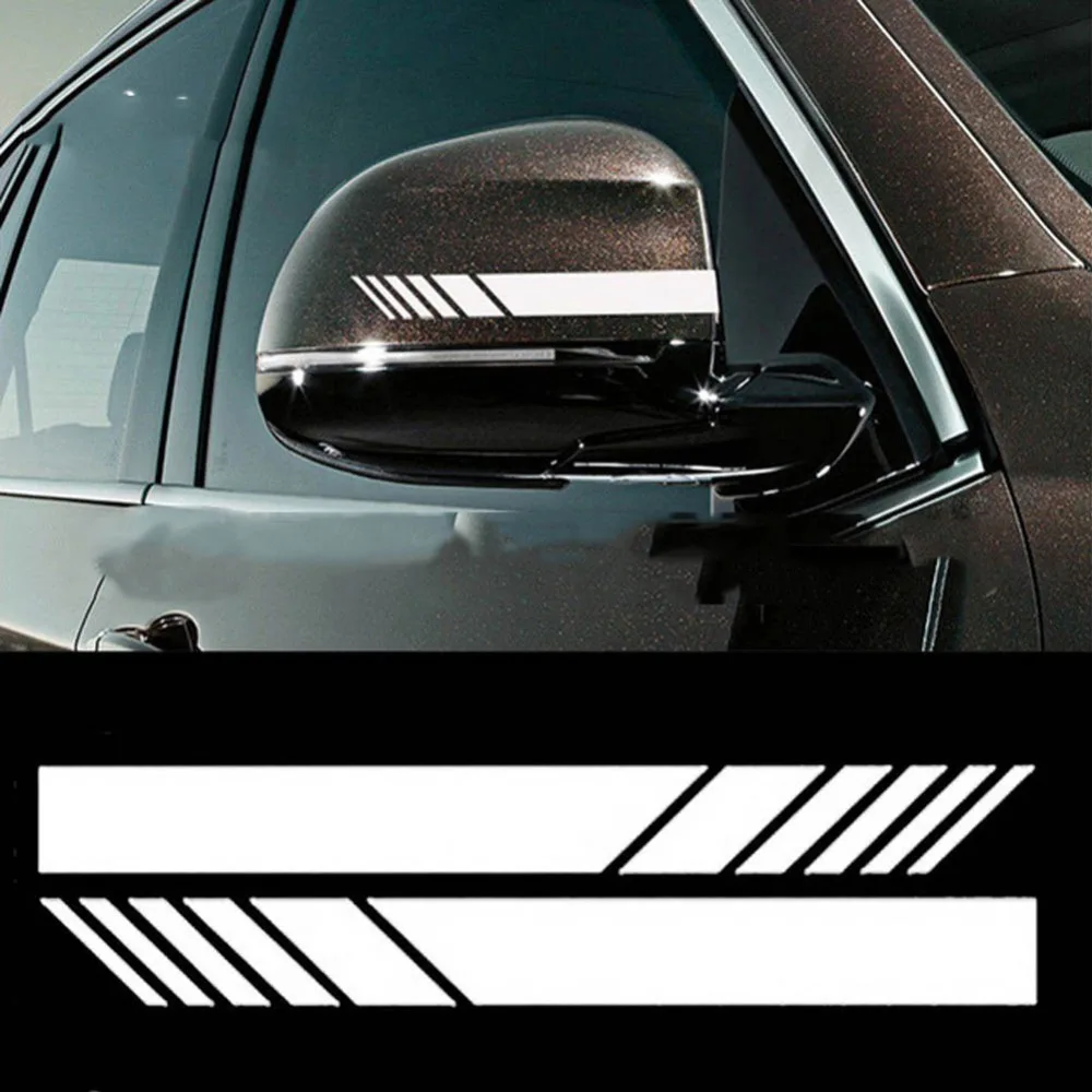 Generic Rear Rearview Vinyl DIY Mirror Stripe Universa Side Sticker
