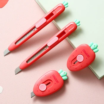 Mini Strawberry Utility Knife Cute Portable Paper Cutter DIY Art Handmade Knives Office School Paper Envelope Cutter Stationery 
Mini Strawberry Utility Knife Cute Portable Paper Cutter DIY Art Handmade Knives Office School Paper Envelope Cutter Stationery