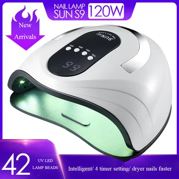 Brand New 120W SUNS9 UV LED Lamp Nail Dryer 42pcs LEDs Beads Fast Curing UV Gel Nail Lamp For Manicure Smart LCD Display
Brand New 120W SUNS9 UV LED Lamp Nail Dryer 42pcs LEDs Beads Fast Curing UV Gel Nail Lamp For Manicure Smart LCD Display