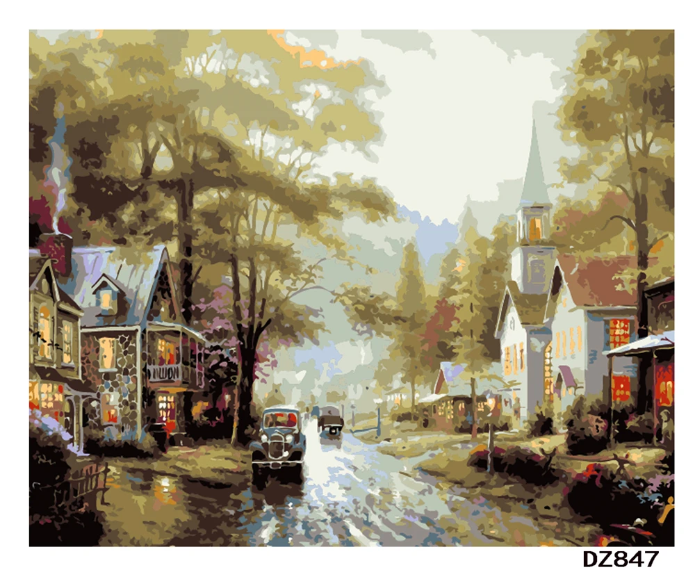 Old Town Theme DIY Oil Painting Paint by Numbers with 4050 Colorful Canvas and inner frame for kill time and bored
Old Town Theme DIY Oil Painting Paint by Numbers with 4050 Colorful Canvas and inner frame for kill time and bored