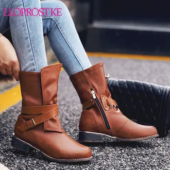 Lloprost ke Size 34-48 2020 New Women Boots Autumn Brown Retro Style Mid-Calf Martin Boots Russia Winter Keep Warm Snow Boots
Lloprost ke Size 34-48 2020 New Women Boots Autumn Brown Retro Style Mid-Calf Martin Boots Russia Winter Keep Warm Snow Boots