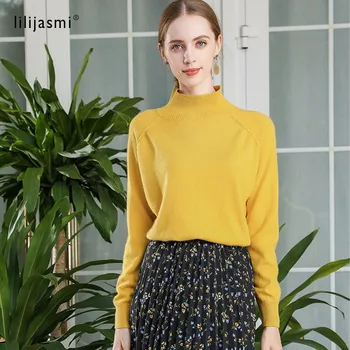 2019 Women's Half Turtleneck Loose Pullover Sweater 100% Pure Cashmere Oversize Sweaters Jumper Female Leisure Pullovers
2019 Women's Half Turtleneck Loose Pullover Sweater 100% Pure Cashmere Oversize Sweaters Jumper Female Leisure Pullovers