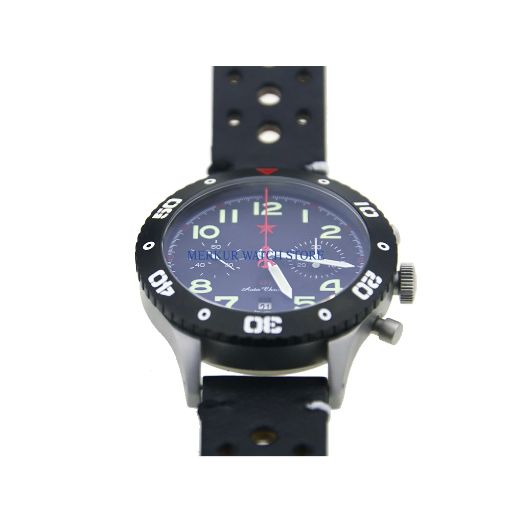 Sapphire Red Star Mechanical Chronograph Automatic Mens Pilot Watch Flieger B-UHR Military
Sapphire Red Star Mechanical Chronograph Automatic Mens Pilot Watch Flieger B-UHR Military