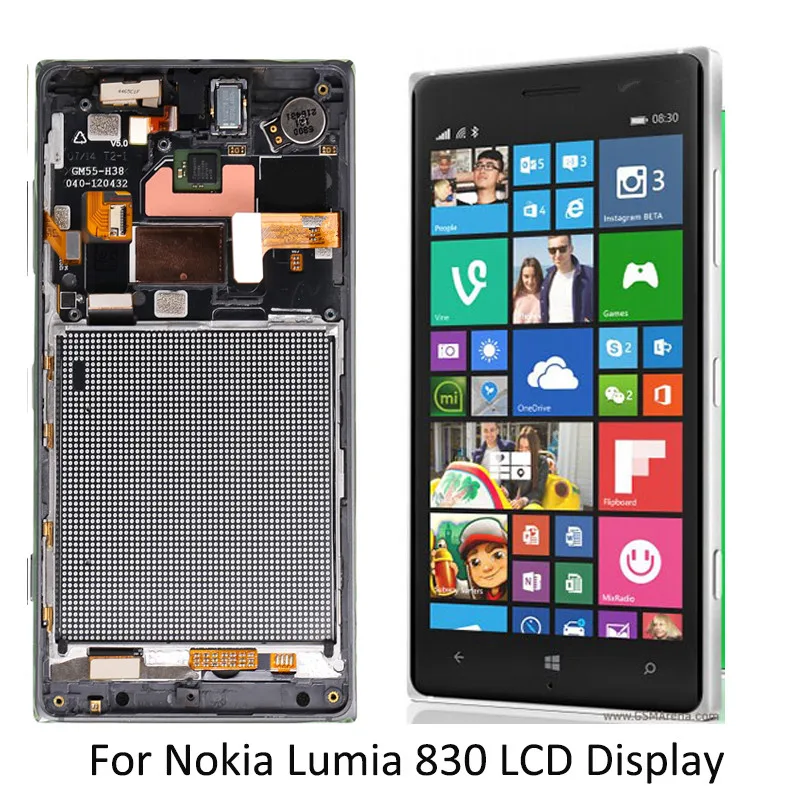 For Nokia Lumia 830 LCD Display Touch Screen Digitizer Assembly With Frame For Lumia N830 RM-984 5.0" LCDs Screen
For Nokia Lumia 830 LCD Display Touch Screen Digitizer Assembly With Frame For Lumia N830 RM-984 5.0" LCDs Screen