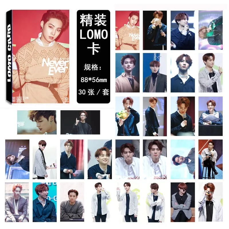 30 шт./компл. K pop GOT7 Фотокарточка JB Single 01 Модный высококачественный альбом