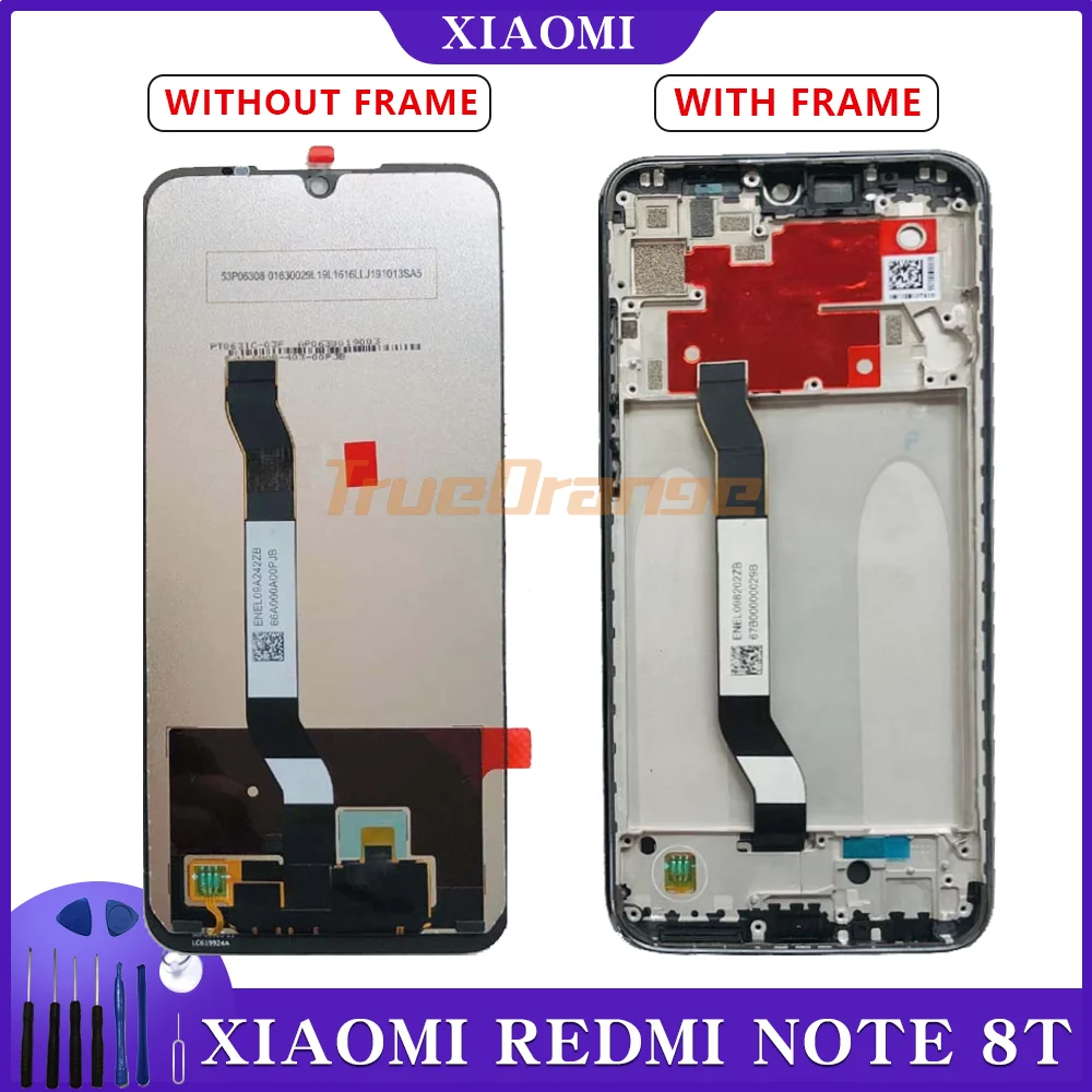 100% Новый оригинальный + рамка для 6 3 ''Xiaomi Redmi Note 8T ЖК дисплей экран Замена