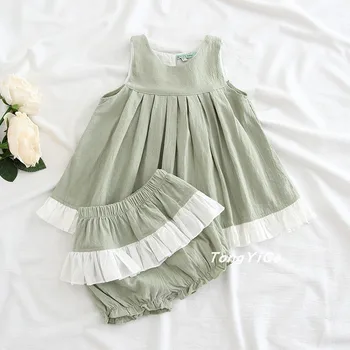 2020New Style Spain Girls Matcha Green Vest Dress Shirt Bread Pants Set Little Girls Clothing Kids Dresses for Girls
2020New Style Spain Girls Matcha Green Vest Dress Shirt Bread Pants Set Little Girls Clothing Kids Dresses for Girls