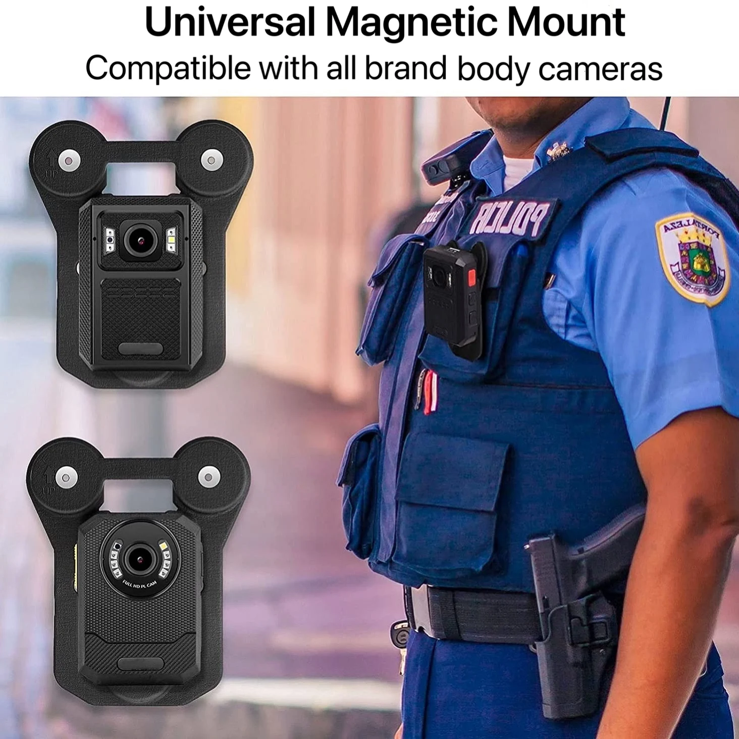 Body Camera Magnet Mount Black Silicone Strong Suction Police Camera Magnetic Clip, Stick to Clothes Universal Mount
Body Camera Magnet Mount Black Silicone Strong Suction Police Camera Magnetic Clip, Stick to Clothes Universal Mount