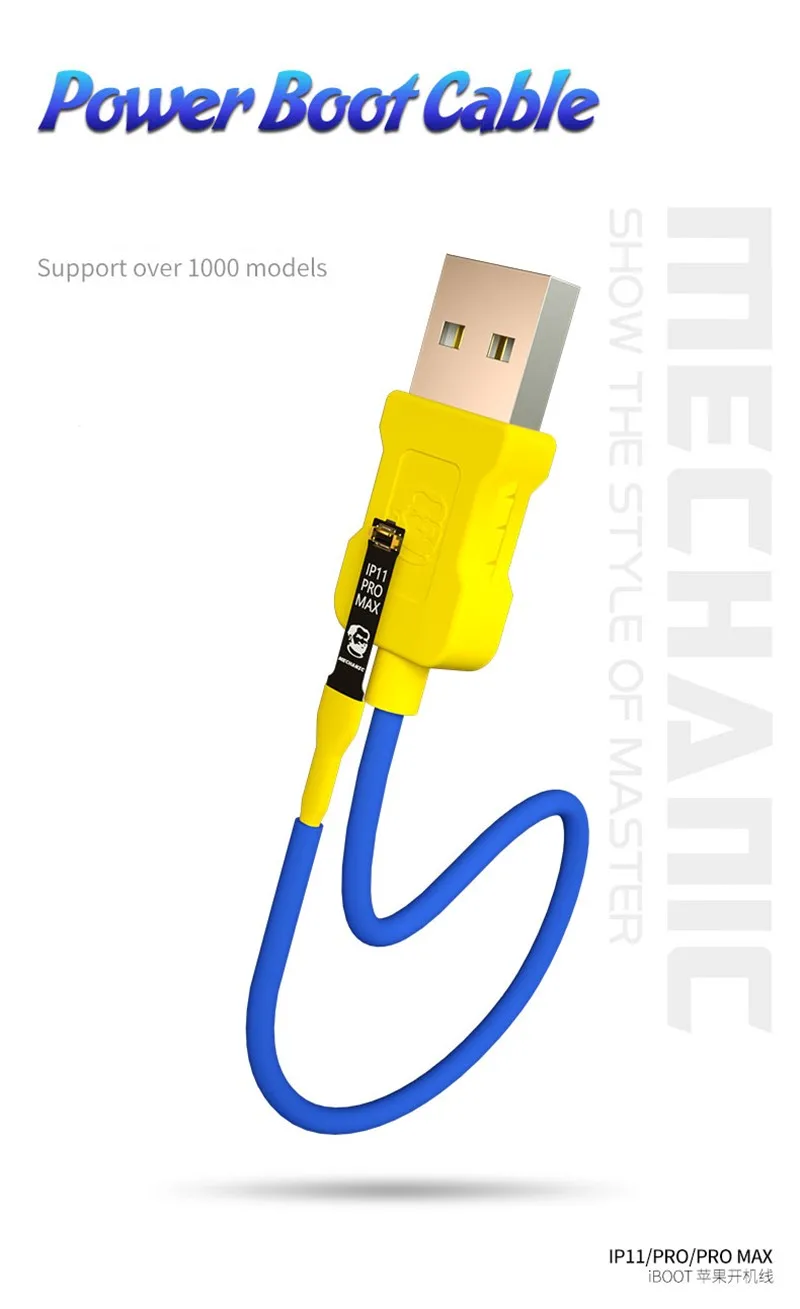 MECHANIC the latest boot line for iphone 11 / 11PRO / 11PRO MAX test power boot line Need to cooperate with iboot box
MECHANIC the latest boot line for iphone 11 / 11PRO / 11PRO MAX test power boot line Need to cooperate with iboot box