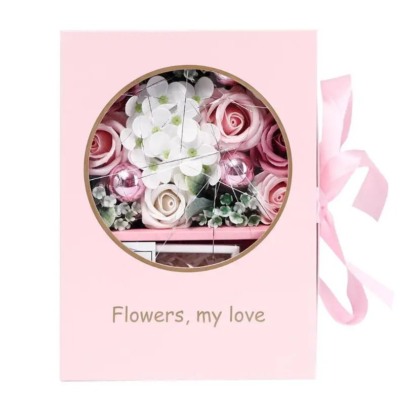 rose soap flower simulation roses bouquet gift box valentines