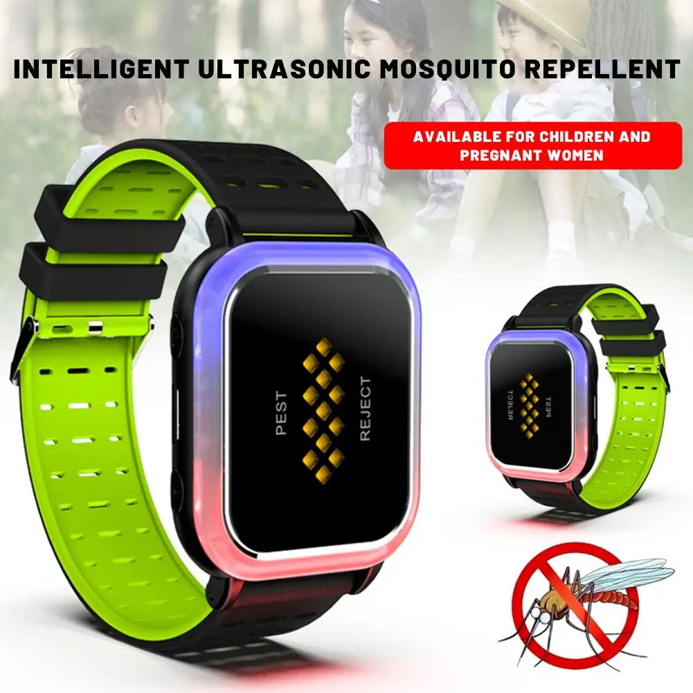 Intelligent Mosquito Repellent Bracelet Ultrasonic Pest Repeller Wrist Mosquito Wristband Smart Insect Watch Horticulture
Intelligent Mosquito Repellent Bracelet Ultrasonic Pest Repeller Wrist Mosquito Wristband Smart Insect Watch Horticulture