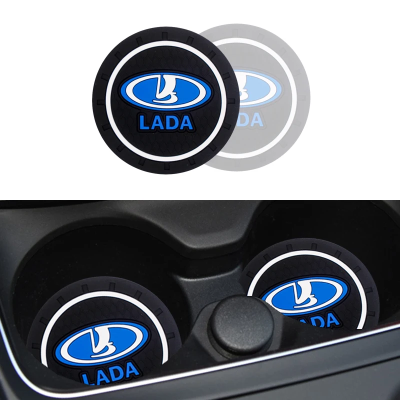 2pcs-72mm-2-83-inch-Car-Coaster-Water-Cup-Slot-Non-Slip-Mat-Pad-For-lada