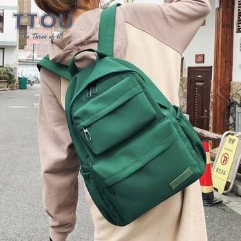 Fashion Nylon Waterproof Women Backpack Korean Durable Book Mochilas School Bags large Capacity Multi Pocket For Teenage Use 
Fashion Nylon Waterproof Women Backpack Korean Durable Book Mochilas School Bags large Capacity Multi Pocket For Teenage Use