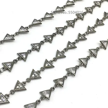 5meter 6x8mm Triangle White Cubic Zircon Gun Black Chains Charms,Faceted Clear Zircon Crystal Rosary Chains,CZ Necklace Jewelry
5meter 6x8mm Triangle White Cubic Zircon Gun Black Chains Charms,Faceted Clear Zircon Crystal Rosary Chains,CZ Necklace Jewelry