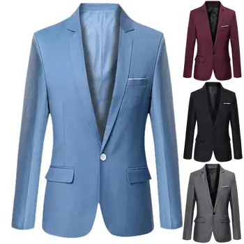 Men Business Blazers Spring Autumn Formal Men's Coat Male Fashion Solid Color Blazer Long Sleeve Lapel Slim and Fits платье пи
Men Business Blazers Spring Autumn Formal Men's Coat Male Fashion Solid Color Blazer Long Sleeve Lapel Slim and Fits платье пи