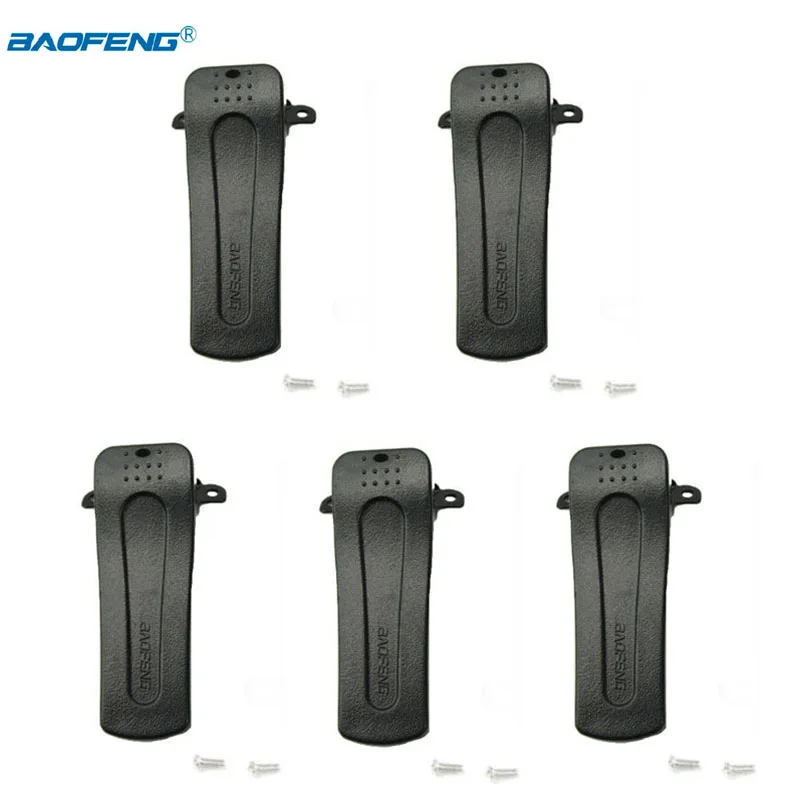 

Lot 5PCS Baofeng Two Way Radio Belt Clip Clamps with Screws For Retevis H777 BaoFeng BF-666S BF-777S BF-888S Walkie Talkie