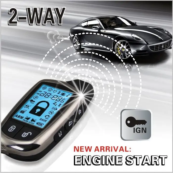 2 Way 100M Car Alarm System With Remote Engine Start Starter Tilt Sensor Colorful LCD Display Programmable Shock Warning
2 Way 100M Car Alarm System With Remote Engine Start Starter Tilt Sensor Colorful LCD Display Programmable Shock Warning