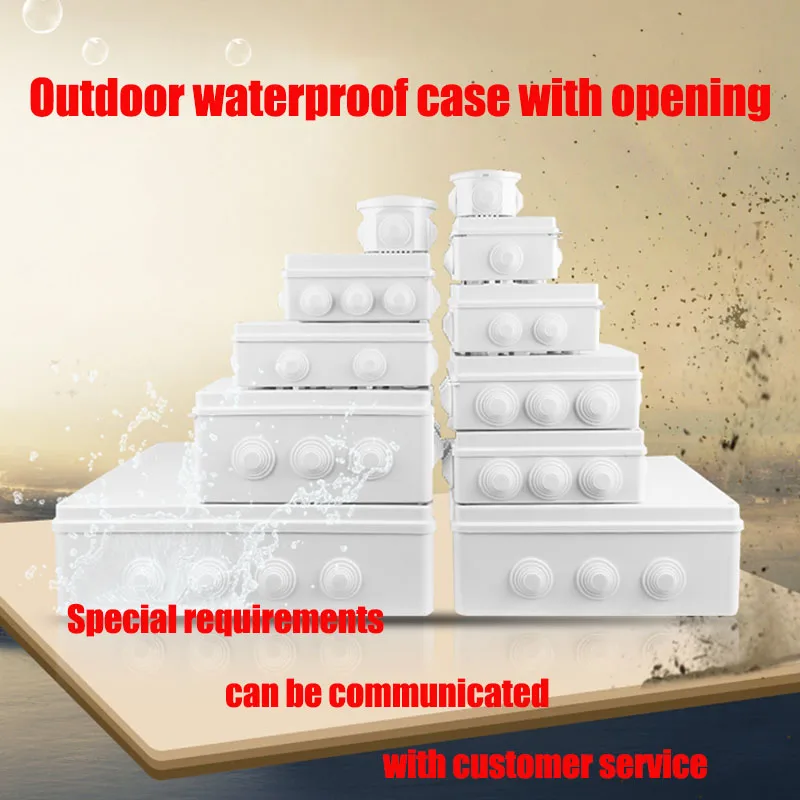 Wholesale ABS Plastic IP65 IP66 Waterproof Junction Box DIY Outdoor Electrical Connection box Cable Branch box
Wholesale ABS Plastic IP65 IP66 Waterproof Junction Box DIY Outdoor Electrical Connection box Cable Branch box