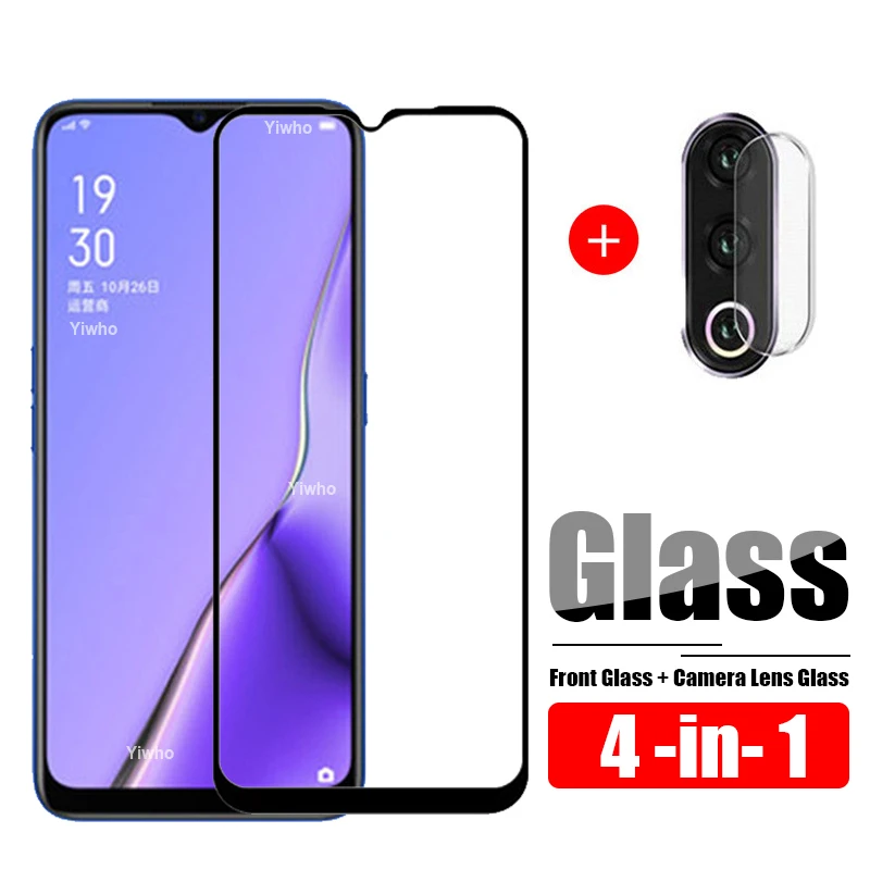 4 в 1 Защитная пленка для объектива камеры и Защита экрана OPPO A5 2020 закаленное