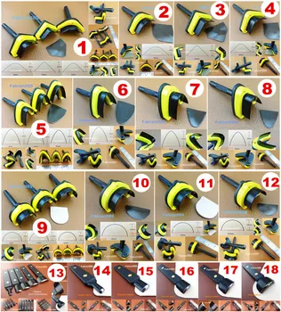 18 Kinds Leather Craft Half Round U V Point Belt Strap Wallet End Punch Tool Set Knife Cutter Chisel Edger Creaser Groover Awl
18 Kinds Leather Craft Half Round U V Point Belt Strap Wallet End Punch Tool Set Knife Cutter Chisel Edger Creaser Groover Awl