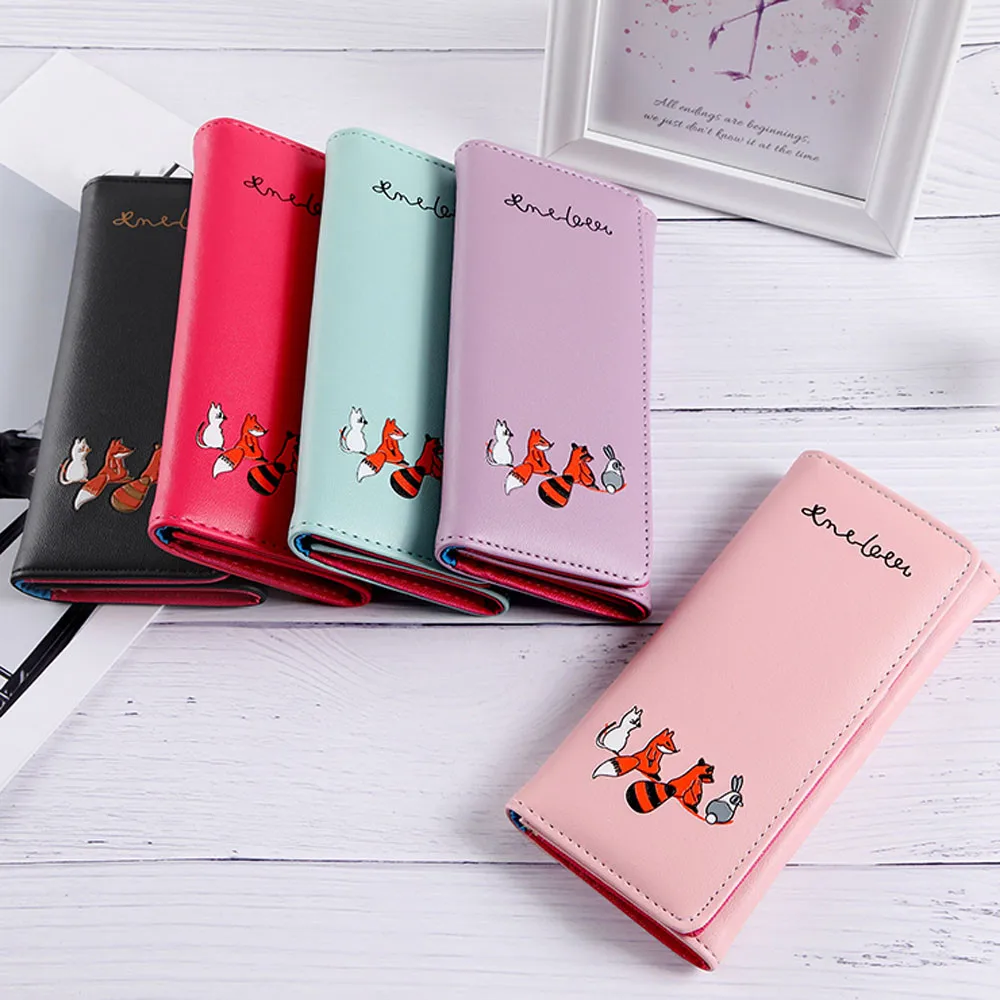 MAIOUMY Women Simple Fox Long Wallet Purse Card Holders Handbag Package Girls Zipper Coin Money Holder Pouch Pack
MAIOUMY Women Simple Fox Long Wallet Purse Card Holders Handbag Package Girls Zipper Coin Money Holder Pouch Pack