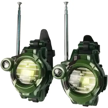 2pcs Walkie Talkies Watches Toys for Kids 7 in 1 Camouflage 2 Way Radios Mini Walky Talky Interphone Clock Children Toy
2pcs Walkie Talkies Watches Toys for Kids 7 in 1 Camouflage 2 Way Radios Mini Walky Talky Interphone Clock Children Toy