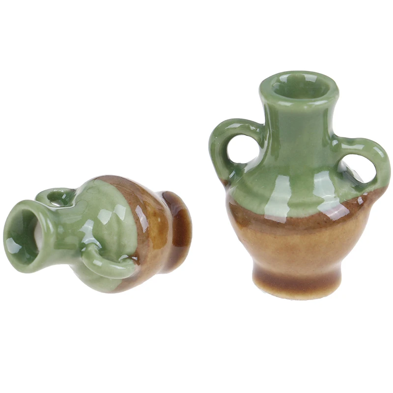 2pcs Mini Ceramics FlowerVase Simulation Furniture Flower Vase for Doll House Decoration 1/12 Dollhouse Miniature Accessories
2pcs Mini Ceramics FlowerVase Simulation Furniture Flower Vase for Doll House Decoration 1/12 Dollhouse Miniature Accessories