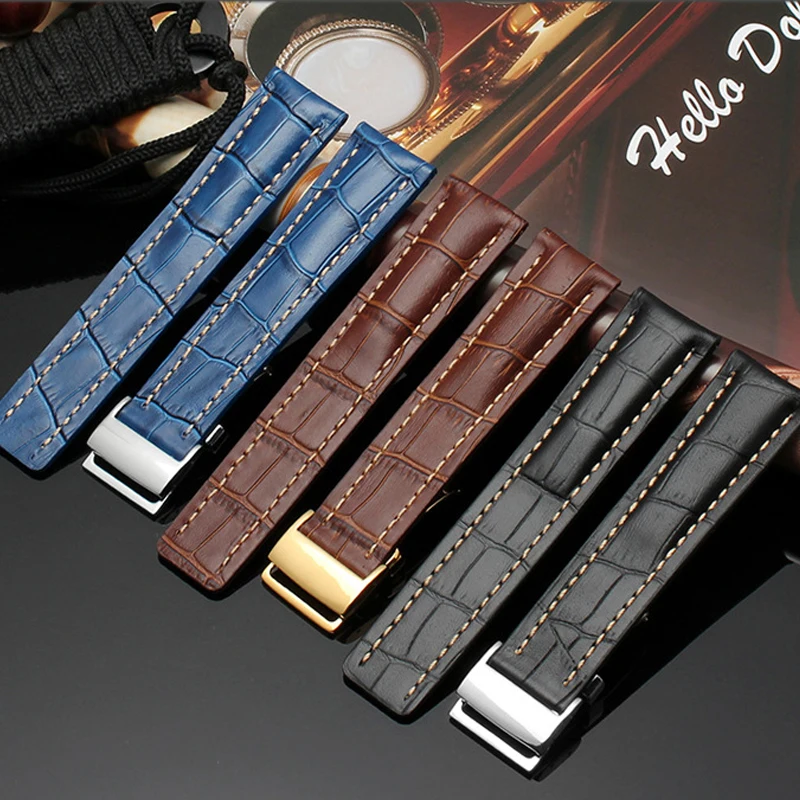 20mm 22mm 24mmCalfskin Leather Watch Bands for Breitling Watch Strap Leather Bracelet Black Brown Blue Belt Watchband Masculino
20mm 22mm 24mmCalfskin Leather Watch Bands for Breitling Watch Strap Leather Bracelet Black Brown Blue Belt Watchband Masculino