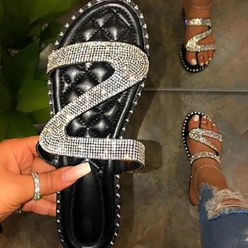 High quality handmade comfortable flat summer Women‘s slippers Fashion Sexy Roman Rhinestone Outdoor Beach Plus Size Slippers
High quality handmade comfortable flat summer Women‘s slippers Fashion Sexy Roman Rhinestone Outdoor Beach Plus Size Slippers