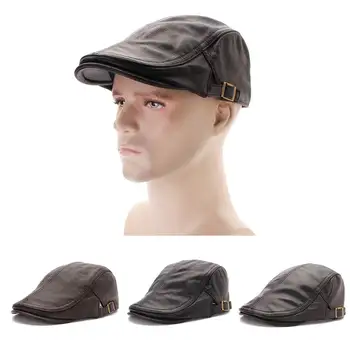 Men's Genuine Leather Lambskin Beret Winter Hunting Solid Color Cap Golf Flat Beanie Trucker Cap Mens Outdoor Sports Driving Hat
Men's Genuine Leather Lambskin Beret Winter Hunting Solid Color Cap Golf Flat Beanie Trucker Cap Mens Outdoor Sports Driving Hat