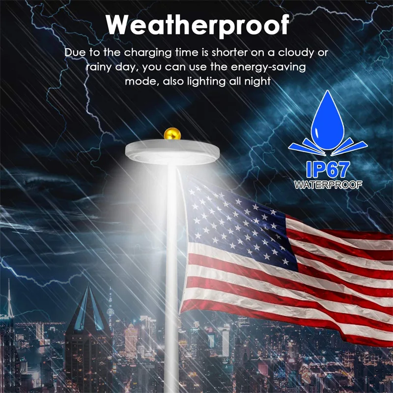 128 LED Solar Flagpole Outdoor Light Solar Powered Energy Flagstaff waterproof Lamp Solar LED Solar Emergence Light For Camping
128 LED Solar Flagpole Outdoor Light Solar Powered Energy Flagstaff waterproof Lamp Solar LED Solar Emergence Light For Camping