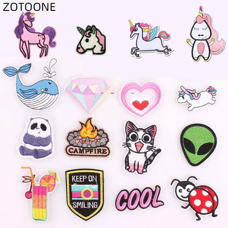 ZOTOONE Iron on Animal Patches Unicorn Cat Badge Heat Transfer Stickers Iron on Clothes DIY Applique Embroidered Cloth Fabric G
ZOTOONE Iron on Animal Patches Unicorn Cat Badge Heat Transfer Stickers Iron on Clothes DIY Applique Embroidered Cloth Fabric G