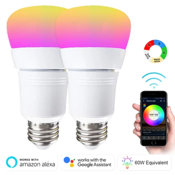 WiFi Smart Light Bulb, Dimmable, Multicolor, Wake-Up Lights, No Hub Required, Compatible with Alexa and Google Assistant
WiFi Smart Light Bulb, Dimmable, Multicolor, Wake-Up Lights, No Hub Required, Compatible with Alexa and Google Assistant