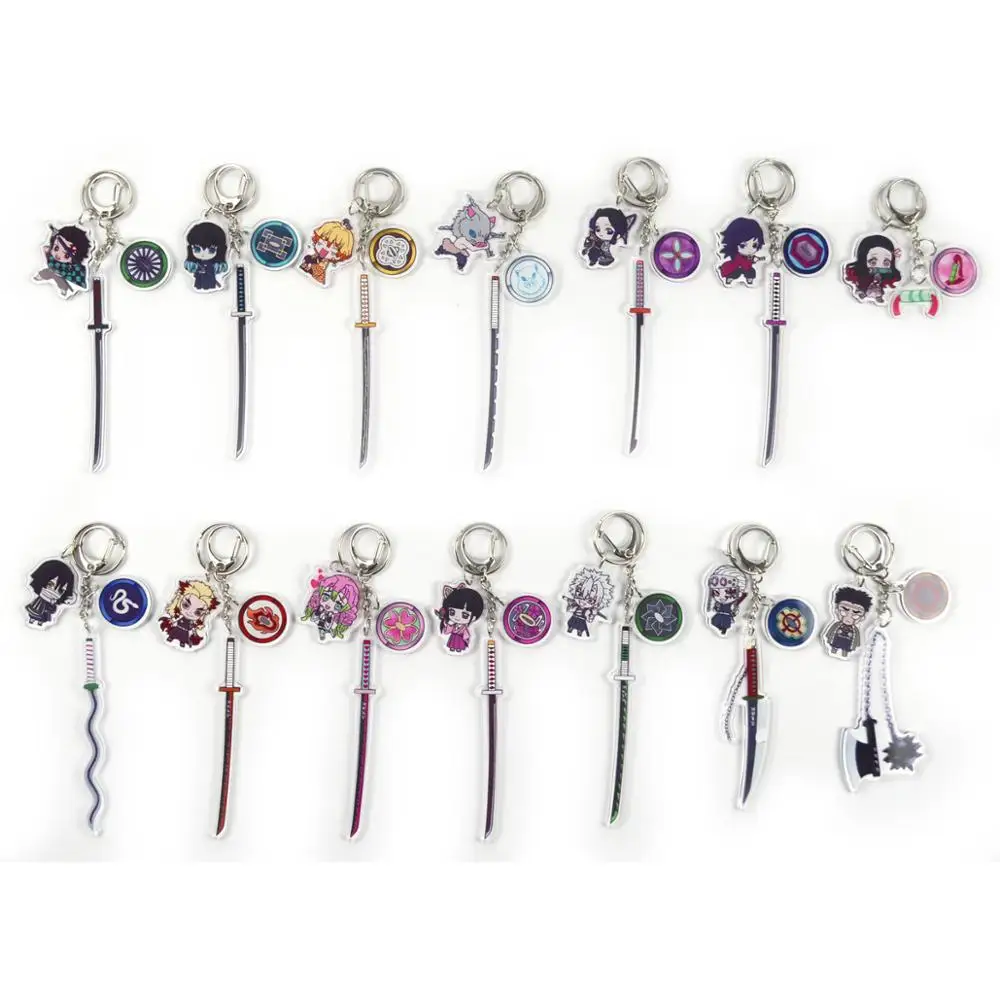 New Acrylic Keychain Anime Demon Slayer Key Chain Animation Surrounding Blade Of Demise Delicacy Bag Pendant Keyring Gift
New Acrylic Keychain Anime Demon Slayer Key Chain Animation Surrounding Blade Of Demise Delicacy Bag Pendant Keyring Gift