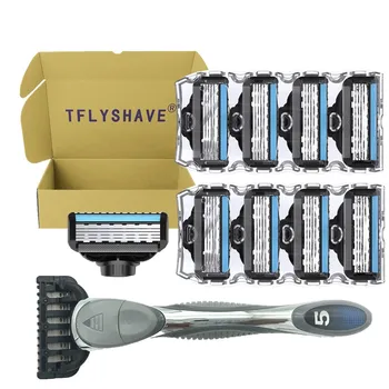 TFLYSHAVE 1 Handle 8pcs Blade Men Shaver Razor USA Blade 5 Layer Shaving Razor Blade for Man 5 Layer Blade Replaceable Blade
TFLYSHAVE 1 Handle 8pcs Blade Men Shaver Razor USA Blade 5 Layer Shaving Razor Blade for Man 5 Layer Blade Replaceable Blade