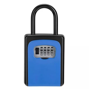 4-Digit Key Lock Box Combination Password Lock Box with Code for House Key Storage Combo Door Locker Blue
4-Digit Key Lock Box Combination Password Lock Box with Code for House Key Storage Combo Door Locker Blue