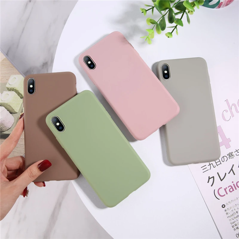 ottwn Candy Color Silicone Case For iPhone 7 6 6S Plus Soft TPU Phone Case For iPhone XS Max XR XS X 8 Plus Back Cover Coque
ottwn Candy Color Silicone Case For iPhone 7 6 6S Plus Soft TPU Phone Case For iPhone XS Max XR XS X 8 Plus Back Cover Coque