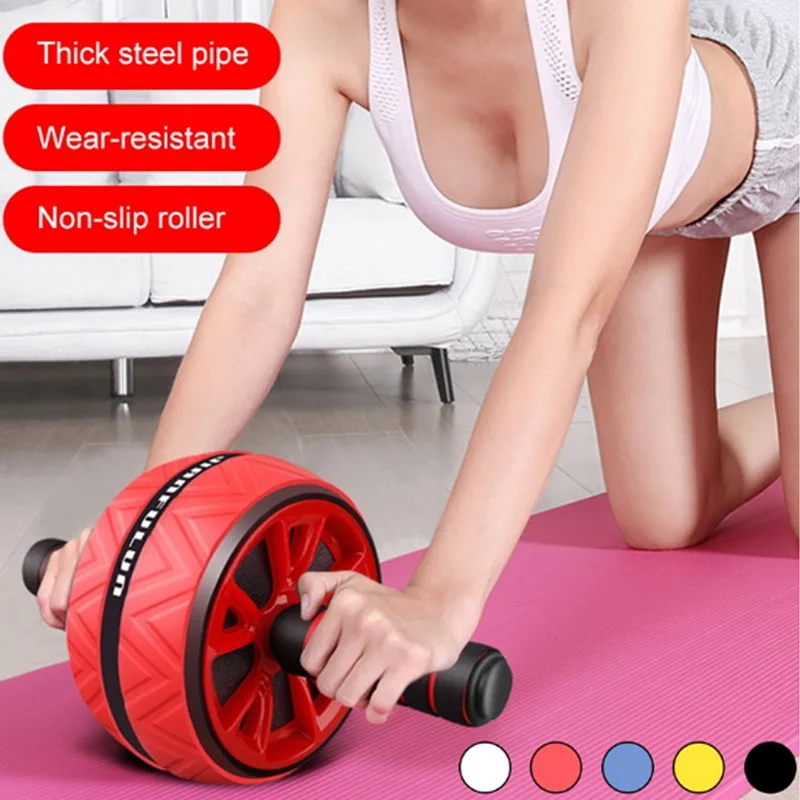 Clothing - Best Large Silent Abdominal Wheel Roller Trainer Fitness Equipment Gym Indoor Home Exercise Body Building ABS Roller