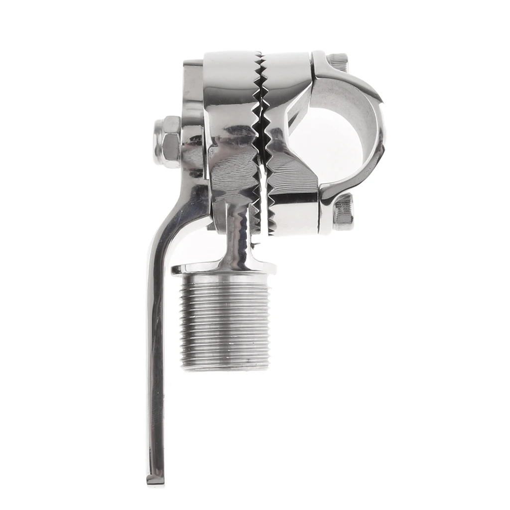 VHF Antenna Ratchet Base Clamp-on Mount 316 Stainless Steel Heavy Duty VHF Antenna Ratchet Base Clamp-on Mount 316 Stainless Steel Heavy Duty