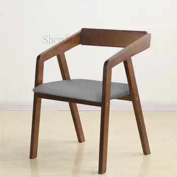 Solid Wooden Dining Chair Fashion Home Nordic Desk Chair Coffee Restaurant Chair Simple Study Office Backrest Computer Chair
Solid Wooden Dining Chair Fashion Home Nordic Desk Chair Coffee Restaurant Chair Simple Study Office Backrest Computer Chair